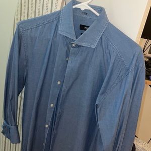 Hugo boss blue casual shirt